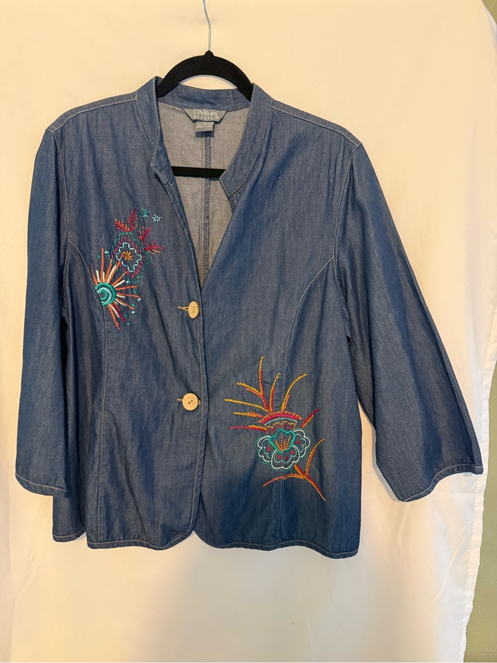Koret Blue Embroidered Jean Jacket